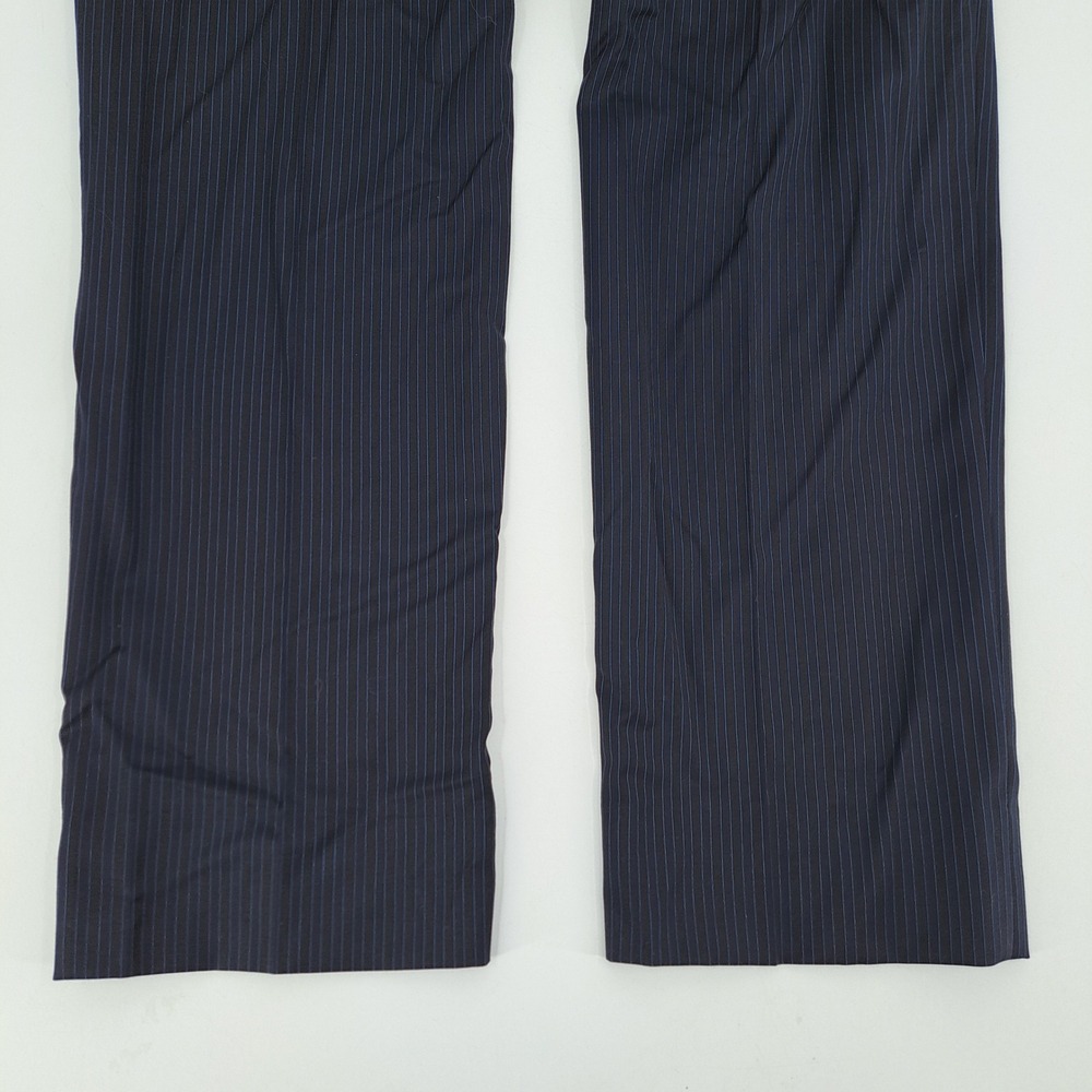 Ted Baker Endurance Dress Pants Mens 35R 100% Wool Navy Blue Pinstripe Jim CT - Picture 10 of 12